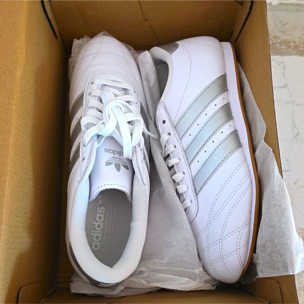 adidas Taekwondo Lace Women’s Leather Low Top Sneakers White/Silver Gum JS1192